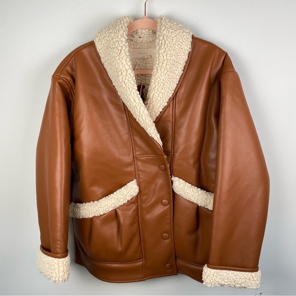 BLANKNYC Faux Shearling Vegan Leather Jacket - Picture 3 of 8